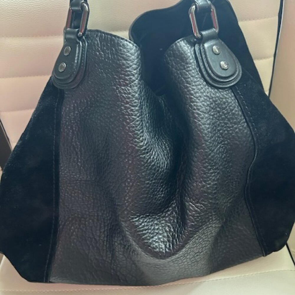 COACH black leather - carry all bag LIKE NEW!